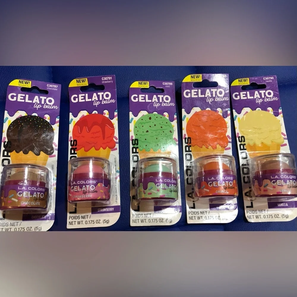 2pack gelato flavored lip gloss in chocolate strawberry mint orange &‎ vanilla